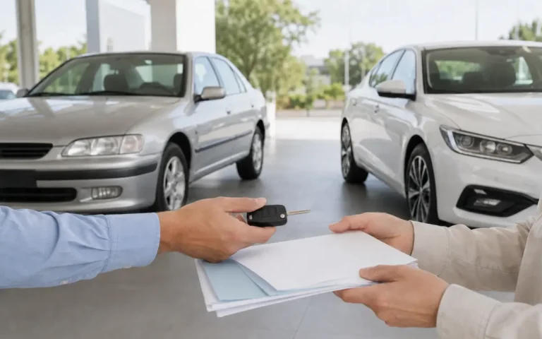 دو خودرو و تحویل کلید برای توضیح انتقال تخفیف عدم خسارت